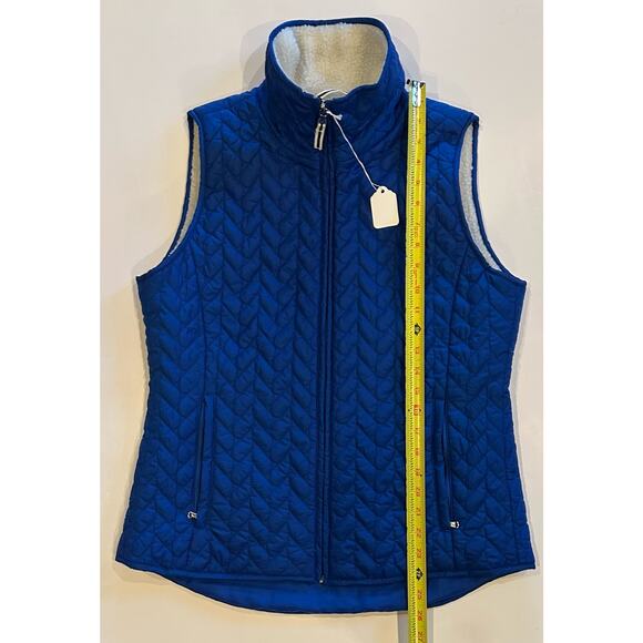 Women’s Nautica Sleeveless Vest With Wool Lining Size Medium Royal Blue - Picture 9 of 9